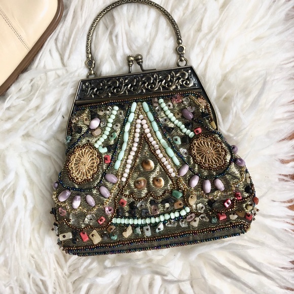 Vintage Beaded Embroidery Hand Bag - Picture 2 of 6